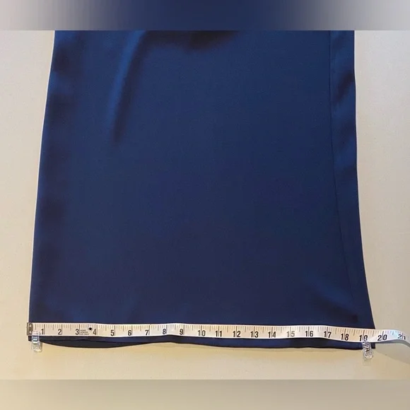 BCBGMaxAzria Wide-Leg Peplum Jumpsuit, Navy Blue, size L - Picture 9 of 12